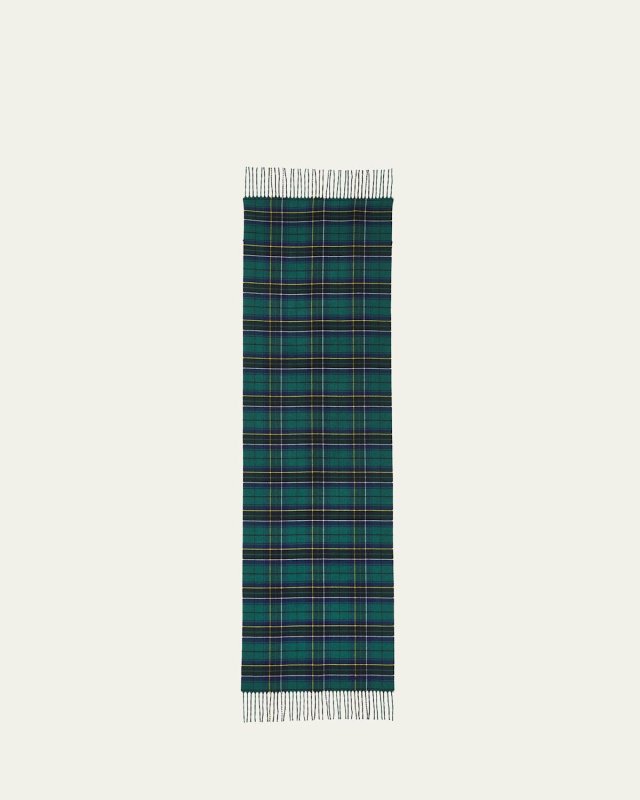 Silk & Cashmere Tartan Scarf